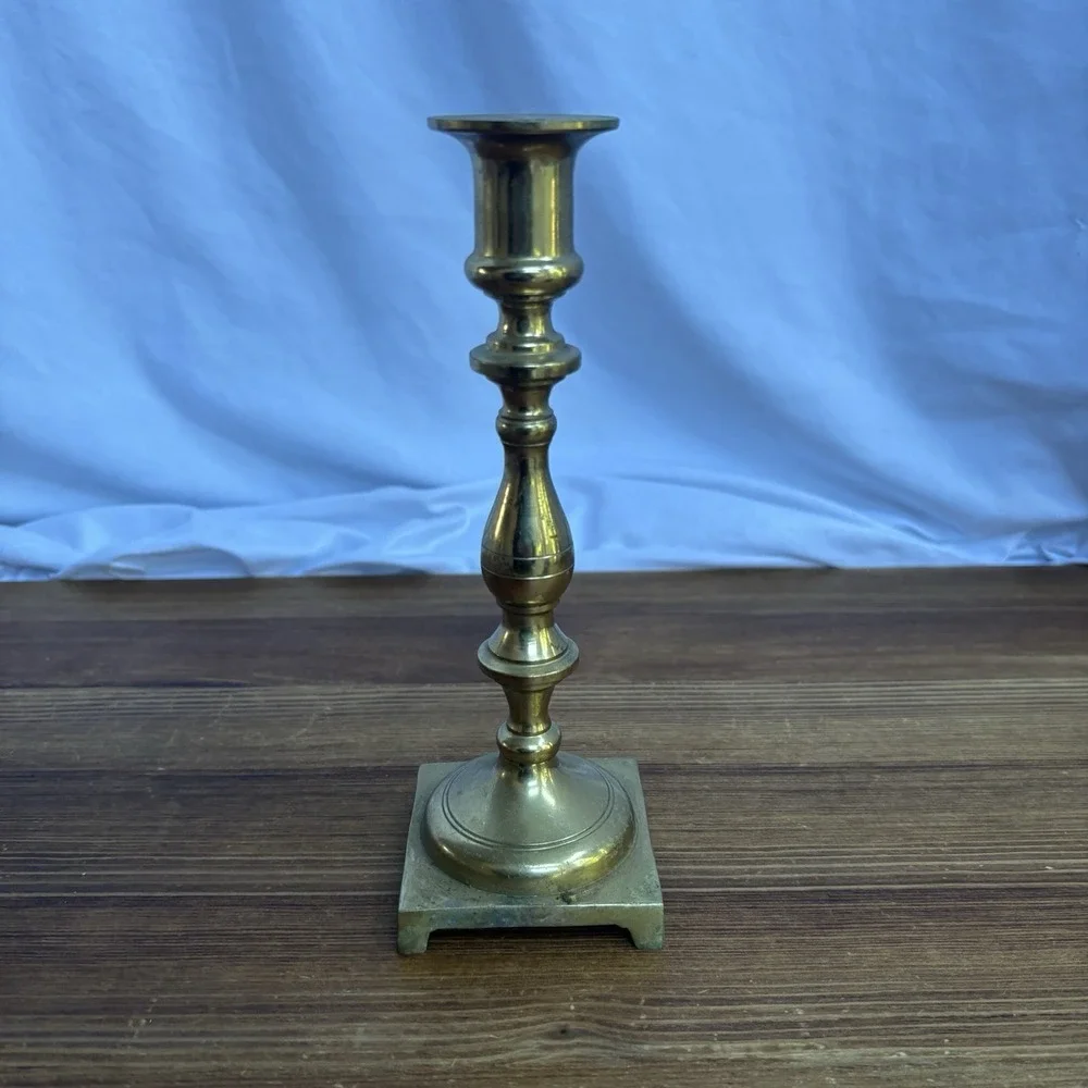 Vintage Solid Brass Candlestick Holder 8